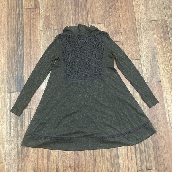 Saturday Sunday Anthropologie Long Sleeve Cowel Neck Boho Dress Sz Small - Picture 4 of 4